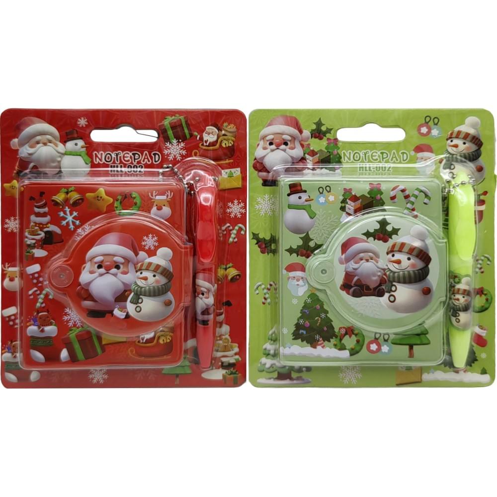 Блок. на кнопці.ПВХ+ ручка-брел._8*7см "Новий Рік" 65арк.2в.(20*24)