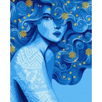 Набір для розпису по номерах Холодна краса, 40x50 см, КНО2587