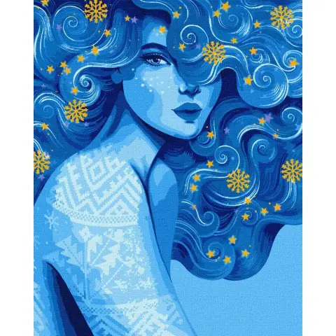 Набір для розпису по номерах Холодна краса, 40x50 см, КНО2587