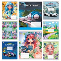 Зошити учнівські 12 аркушів коса лінія 25 штук в упаковці ТЕ43115