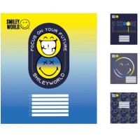 Зошити учнівські 24 аркуша клітинка. YES Smiley world, 20 шт. в упаковці