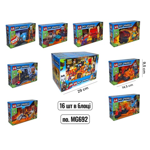 Конструктор Minecraft від 37 деталей (в асортименті)