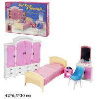 Меблі для ляльок Gloria спальня з гардеробом 24014