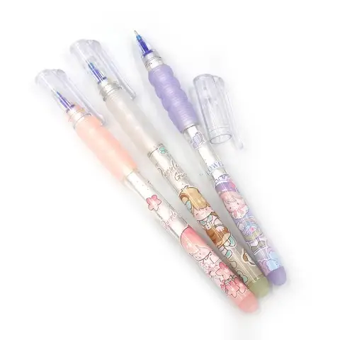 Ручка пиши-стирай автоматическая гелевая Aodemei Flowers, 0.5 мм, 12 шт.