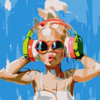 Набір для розпису по номерах ЇЇ літній біт, Ideyka, 50x50 см, КНО8545