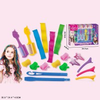 Набір крейда для волосся, 8839, гребінець з аксесуарами, 35x4.8x24.4 см