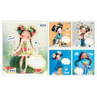 Зошити учнівські 12 аркушів лінія 1B Free and Happy, 25 шт. в упаковці