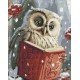 Алмазна мозаїка Розумна совушка з АВ стразами 40×50 см AMO7816