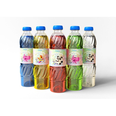 Мильні бульбашки Веселкові кулі, кольоровий наповнювач, 1 л, Нола