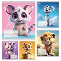 Зошити учнівські 12 аркушів лінія ТЕ42110, 25 шт. в упаковці