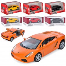 Модель легкова LAMBORGHINI GALLARDO 5'' KT5098W метал.інерц.відкр.дв.4кол. кор./96/