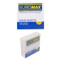 Блок білого паперу для приміток Jobmax, 90x90x30 мм, склеєний