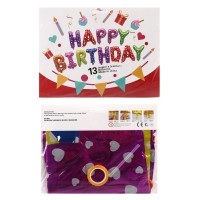 Набір фольгованих куль Happy Birthday, 40 см, 1215-МХ