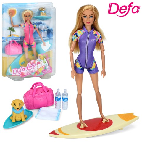 Лялька DEFA 29 см шарнірна дошка для серфінгу сумка (в асортименті) 8471