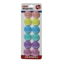 Магніти пастельних кольорів, 3 см, 12 шт.
