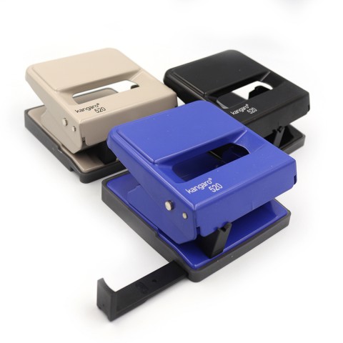 Діркопробивач Kangaro, 25 аркушів, діаметр 5.5 мм, лінійка, 520PUNCH (В асортименті)