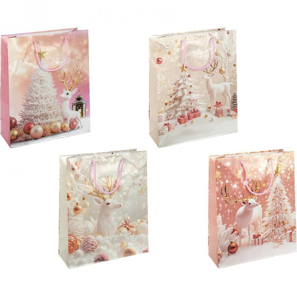 Пакет подарунковий "Новий Рік" 18х21,5х8см 2580-1, ціна за 6 шт. //