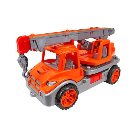 Машина ТехноК, автокран оранжевий, 3695