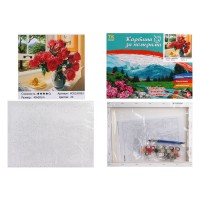 Набір для розпису по номерах Червоні рози, TK Group, 40x30 см, 32063