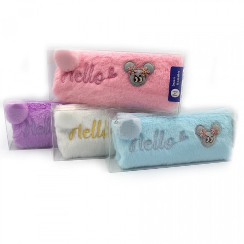 Пенал Hello, пухнастий, 1 відділення, PVC (В асортименті)