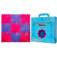 Акупунктурний масажний килимок Пазли Лотос, 9 елементів, 26x26 см