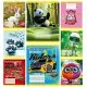 Зошити учнівські 12 аркушів коса лінія Тверда Мікс 10, 25 шт. в упаковці