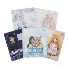 Тетради ученические 12 листов клетка KIDS LINE ANIME, 25 шт. в упаковке