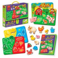 Гра розвиваюча з липучками. Де чиє дитинча? Вивчаємо кольори, VT1310-05