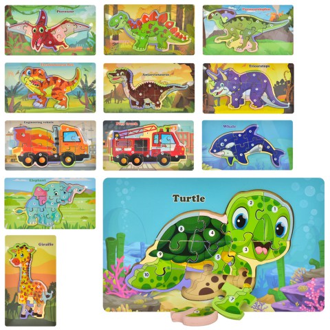 Дерев’яна іграшка Пазли, 22.5x13x1 см, MD1924 (В асортименті)