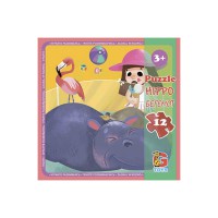 Пазли G-Toys Зоопарк, 12 елементів, LZ04