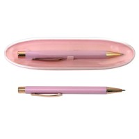 Ручка кулькова подарункова A-PLUS, синє чорнило, металевий корпус, у пластиковому футлярі, A-921(947)