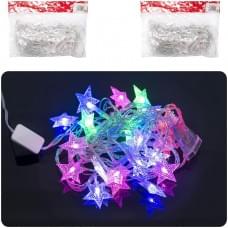 Гірлянда електрична "Зірки" 20шт 4М LED кольорова D-21