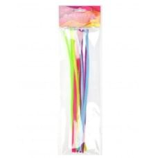 Синельний дріт з блискітками, 4х300мм, 6кольорів,18шт.MТ2008, ціна за 2 шт. //