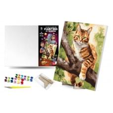 Набір для розпису по номерах Qbee "Мисливець на дереві" з дерев'яною підставкою 40х50см QB900-022