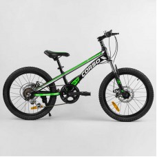 Дитячий спортивний велосипед 20'' corso "speedline" магнієва рама, shimano revoshift 7 швидкостей, зібраний на 75%