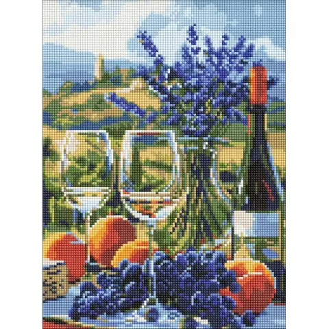 Набір з алмазною мозаїкою на підрамнику Італійська насолода Ideyka AMO8093, 30x40 см