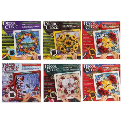 Набір для творчості D’ecor Clock вишивка, Danko Toys