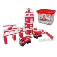 Конструктор Фламінго "Пожежна частина" 248 деталей, у пластиковому боксі 013888/01