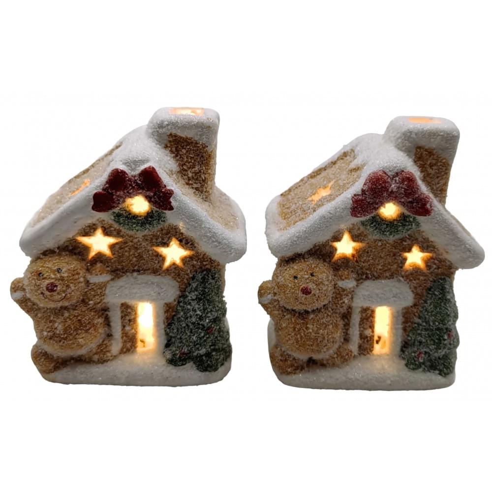 Сувенір декор.світящ.LED "Пряничний будиночок" 11,5*9,6см,2в.(1*72)