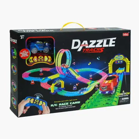 Автотрек на радіокеруванні, довжина траси 475 см, 227 деталей, машинка на р/у, 156