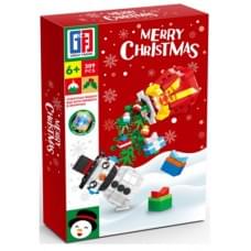 Конструктор 309 деталей "Сніговик та мішок з подарунками" (2*30)