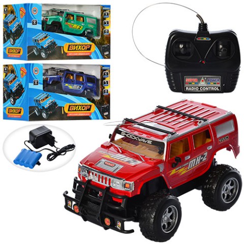Джип на радіокеруванні Вихор, акумулятор, 28 см, швидкість до 10 км/год, 37x19x16.5 см (В асортименті)