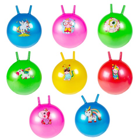 М’яч, 45 см, роги, єдинороги, 400 г, BT-PB-0173 (В асортименті)