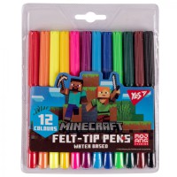 Фломастери Yes Minecraft, 12 кольорів