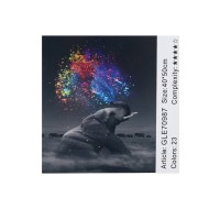 Алмазна мозаїка за номерами Слон 70987_BGLE, 40x50 см