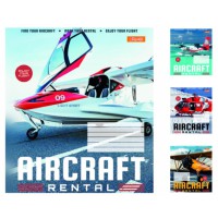 Зошити учнівські 24 аркуша лінія 1B Авіа, 20 шт. в упаковці