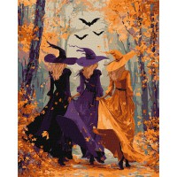 Картина за номерами Три відьми у лісі Ideyka 40×50 см КНО8691