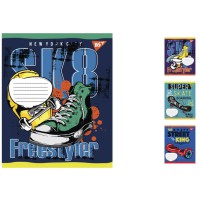 Зошити учнівські 12 аркушів клітинка. YES Skates, 25 шт. в упаковці