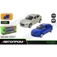 Машина метал "АВТОПРОМ",1:43 Maserati Levante SUV,2 кольори, відк.двері,в кор. 14,5*6,5*7см /96-2/