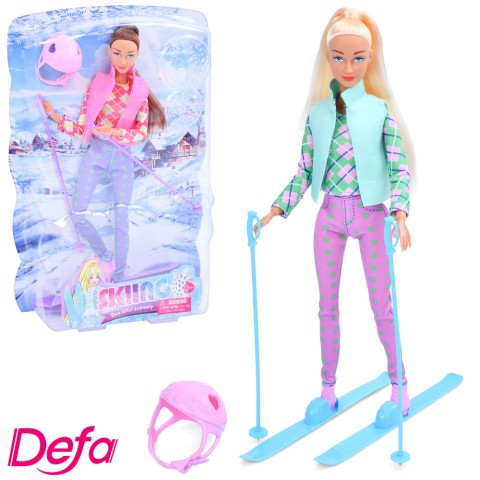 Лялька DEFA лижниця, 29 см, шарнірна (В асортименті)